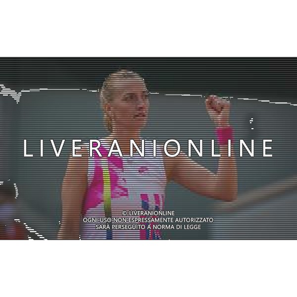 Quarter-final of the Roland Garros 2020, Grand Slam - Tennis Internationals, 07 October 2020 Roland Garros stadium, paris, france, Italy Photo showing: Petra Kvitova of the Czech Republic in action against Laura Siegemund of Germany @LM/DPPI/DPPI/Rob Prange AG ALDO LIVERANI SAS