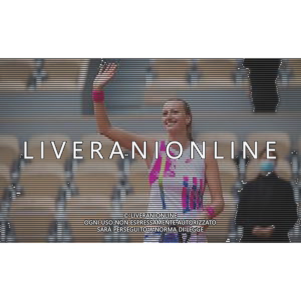 Quarter-final of the Roland Garros 2020, Grand Slam - Tennis Internationals, 07 October 2020 Roland Garros stadium, paris, france, Italy Photo showing: Petra Kvitova of the Czech Republic in action against Laura Siegemund of Germany  @LM/DPPI/DPPI/Rob Prange  AG ALDO LIVERANI SAS