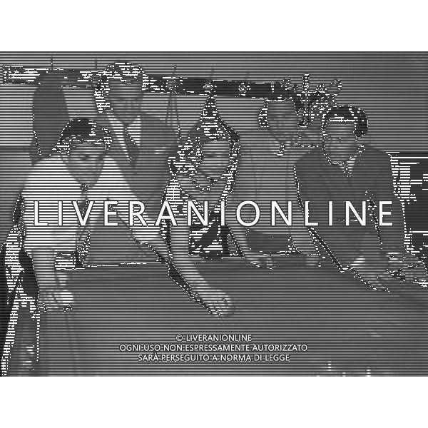 RETROSPETTIVA ALBERTO SORDI, attore e regista italiano - NELLA FOTO NEL 1953 DURANTE LE RIPRESE DEL FILM \' I VITELLONI \' con Arlette Sauvage, Riccardo Fellini, Leopoldo Trieste e Franco Fabrizi ©ARCHIVIO AGENZIA ALDO LIVERANI