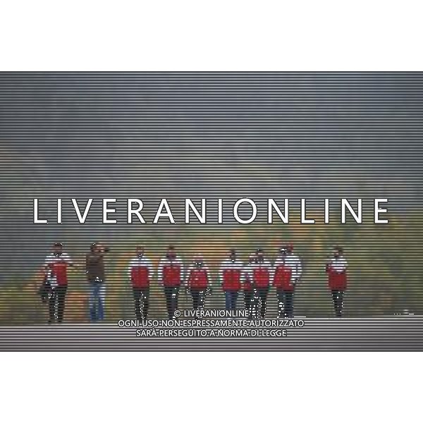 Formula 1 Aramco Grosser Preis Der Eifel 2020 Grand Prix - Thursday - Formula 1 Championship, 08 October 2020 Nurburgring, nurburg, germany, Italy Photo showing: trackwalk GIOVINAZZI Antonio (ita), Alfa Romeo Racing ORLEN C39, SCHUMACHER Mick (ger), Alfa Romeo Racing ORLEN C39, portrait @LM/DPPI/DPPI/Antonin Vincent AG ALDO LIVERANI SAS