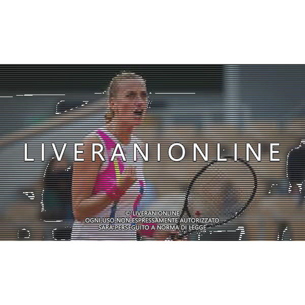 Semi-final of the Roland Garros 2020, Grand Slam tournament - Tennis Internationals, 08 October 2020 Roland Garros stadium, paris, france, Italy Photo showing: Petra Kvitova of the Czech Republic in action against Sofia Kenin of the United States @LM/DPPI/DPPI/Rob Prange / AGENZIA ALDO LIVERANI SAS