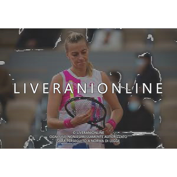 Semi-final of the Roland Garros 2020, Grand Slam tournament - Tennis Internationals, 08 October 2020 Roland Garros stadium, paris, france, Italy Photo showing: Petra Kvitova of the Czech Republic in action against Sofia Kenin of the United States @LM/DPPI/DPPI/Rob Prange / AGENZIA ALDO LIVERANI SAS