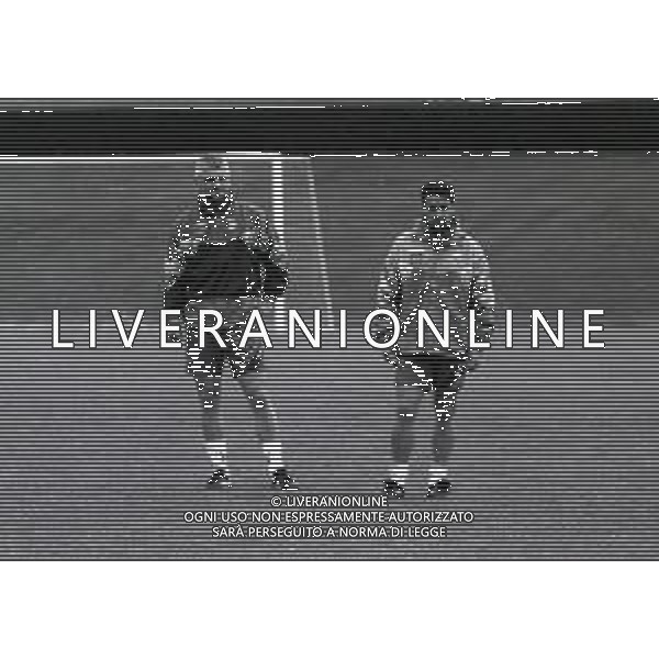 1995 MILANELLO ALLENAMENTO NAZIONALE ITALIANA CALCIO NELLA FOTO ROBERTO BAGGIO E FABRIZIO RAVANELLI AG ALDO LIVERANI SAS