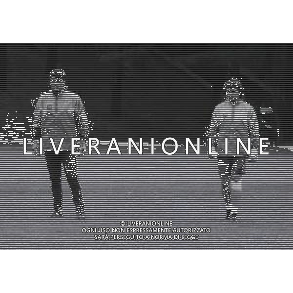 1995 MILANELLO ALLENAMENTO NAZIONALE ITALIANA CALCIO NELLA FOTO GIANLUCA PAGLIUCA E LUCA BUCCI AG ALDO LIVERANI SAS 
