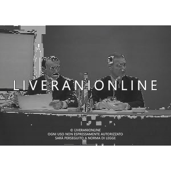 1994 MILANO ASSEMBLEA AIC PER LO SCIOPERO DEI CALCIATORI NELLA FOTO LEONARDO GROSSO E AVVOCATO SERGIO CAMPANA AG ALDO LIVERANI SAS