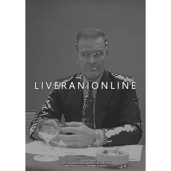 1994 MILANO ASSEMBLEA AIC PER LO SCIOPERO DEI CALCIATORI NELLA FOTO AVVOCATO SERGIO CAMPANA AG ALDO LIVERANI SAS