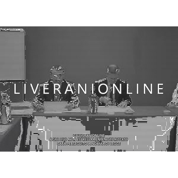 1994 MILANO ASSEMBLEA AIC PER LO SCIOPERO DEI CALCIATORI NELLA FOTO LEONARDO GROSSO E AVVOCATO SERGIO CAMPANA AG ALDO LIVERANI SAS