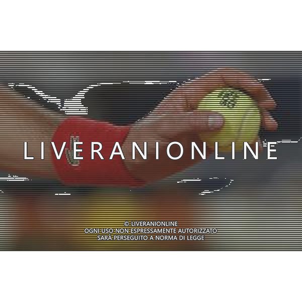 Roland Garros 2020, Grand Slam tournament - Tennis Internationals, 09 October 2020 Roland Garros stadium, paris, france, Italy Photo showing: NOVAKDJOKOVIC (SRB) with the official Wilson tennis ball in hand to serve @LM/DPPI/DPPI/Stephane Allaman AG ALDO LIVERANI SAS