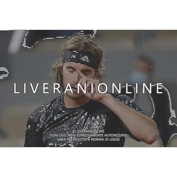 Roland Garros 2020, Grand Slam tournament - Tennis Internationals, 09 October 2020 Roland Garros stadium, paris, france, Italy Photo showing: STEFANOS TSITSIPAS (GRE) @LM/DPPI/DPPI/Stephane Allaman AG ALDO LIVERANI SAS