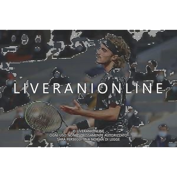 Roland Garros 2020, Grand Slam tournament - Tennis Internationals, 09 October 2020 Roland Garros stadium, paris, france, Italy Photo showing: Stefanos TSITSIPAS (GRE) @LM/DPPI/DPPI/Stephane Allaman AG ALDO LIVERANI SAS