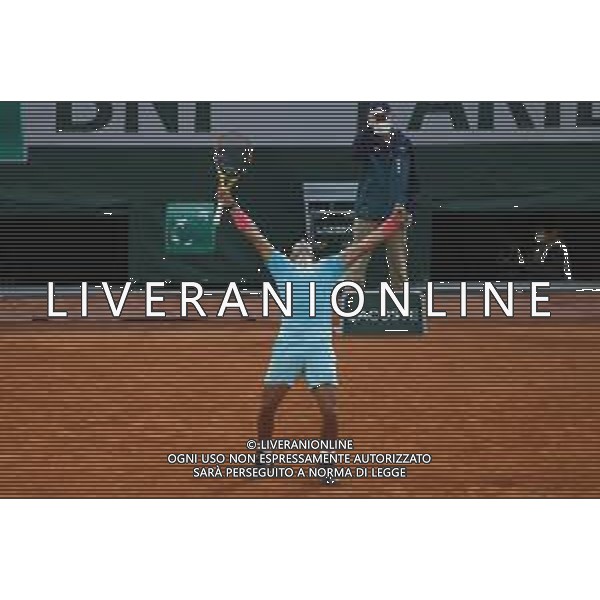 Roland Garros 2020, Grand Slam tournament - Tennis Internationals, 09 October 2020 Roland Garros stadium, paris, france, Italy Photo showing: Rafael NADAL (ESP) won the match, celebration @LM/DPPI/DPPI/Stephane Allaman AG ALDO LIVERANI SAS