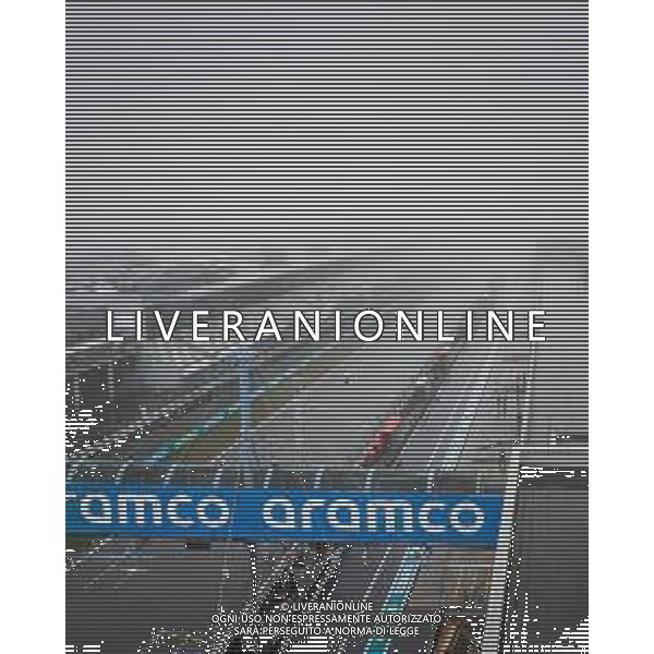 Formula 1 Aramco Grosser Preis Der Eifel 2020 Grand Prix - Friday - Formula 1 Championship, 09 October 2020 Nurburgring, nurburg, germany, Italy Photo showing: illustration of the main straight under the fog and rain, pluie, @LM/DPPI/DPPI/Antonin Vincent AG ALDO LIVERANI SAS