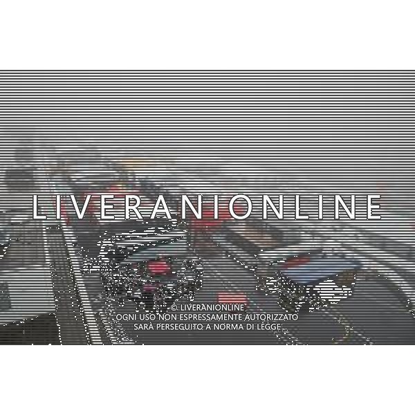 Formula 1 Aramco Grosser Preis Der Eifel 2020 Grand Prix - Friday - Formula 1 Championship, 09 October 2020 Nurburgring, nurburg, germany, Italy Photo showing: illustration of the paddock under the fog and rain, pluie, @LM/DPPI/DPPI/Antonin Vincent AG ALDO LIVERANI SAS