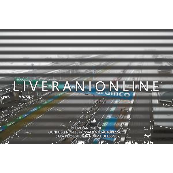 Formula 1 Aramco Grosser Preis Der Eifel 2020 Grand Prix - Friday - Formula 1 Championship, 09 October 2020 Nurburgring, nurburg, germany, Italy Photo showing: illustration of the main straight under the fog and rain, pluie, @LM/DPPI/DPPI/Antonin Vincent AG ALDO LIVERANI SAS