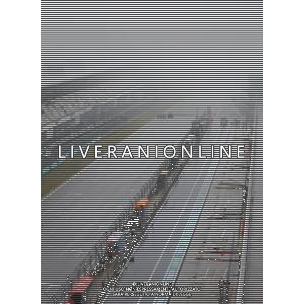 Formula 1 Aramco Grosser Preis Der Eifel 2020 Grand Prix - Friday - Formula 1 Championship, 09 October 2020 Nurburgring, nurburg, germany, Italy Photo showing: illustration of the main straight under the fog and rain, pluie, @LM/DPPI/DPPI/Antonin Vincent AG ALDO LIVERANI SAS
