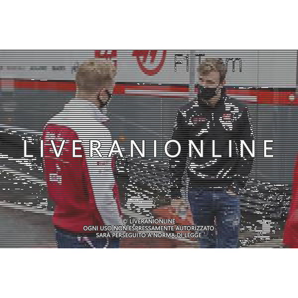 Formula 1 Aramco Grosser Preis Der Eifel 2020 Grand Prix - Friday - Formula 1 Championship, 09 October 2020 Nurburgring, nurburg, germany, Italy Photo showing: ILOTT Callum (gbr), Ferrari Driver Academy, portrait and SCHUMACHER Mick (ger), Alfa Romeo Racing ORLEN C39, portrait @LM/DPPI/DPPI/Xavi Bonilla AG ALDO LIVERANI SAS