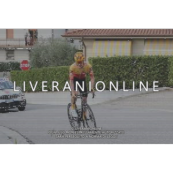 Under 23 Elite - In line race - Road Race San Vito al Tagliamento - Buja - Street Cycling, 10 October 2020 buja, Italy Photo showing: Andreas Leknessund - Uno XPro Cycling one man alone in charge @LM/Luca Tedeschi / AGENZIA ALDO LIVERANI SAS