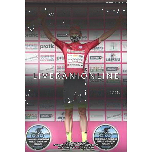 Under 23 Elite - In line race - Road Race San Vito al Tagliamento - Buja - Street Cycling, 10 October 2020 buja, Italy Photo showing: Red jersey for Maximilian Kuen - Voralberg Santic @LM/Luca Tedeschi / AGENZIA ALDO LIVERANI SAS