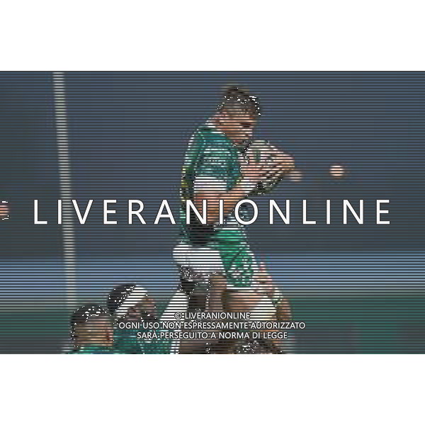 Benetton Treviso vs Leinster Rugby - Rugby Guinness Pro 14 2020/2021, 10 October 2020 Monigo Stadium, Treviso, Italy Photo showing: Eli Snyman (Treviso) fights for the ball after the touch @LM/Ettore Griffoni AG ALDO LIVERANI SAS