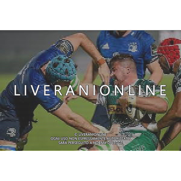 Benetton Treviso vs Leinster Rugby - Rugby Guinness Pro 14 2020/2021, 10 October 2020 Monigo Stadium, Treviso, Italy Photo showing: Sebastian Negri (Treviso) fights for the ball against Will Connors (Leinster) @LM/Ettore Griffoni AG ALDO LIVERANI SAS