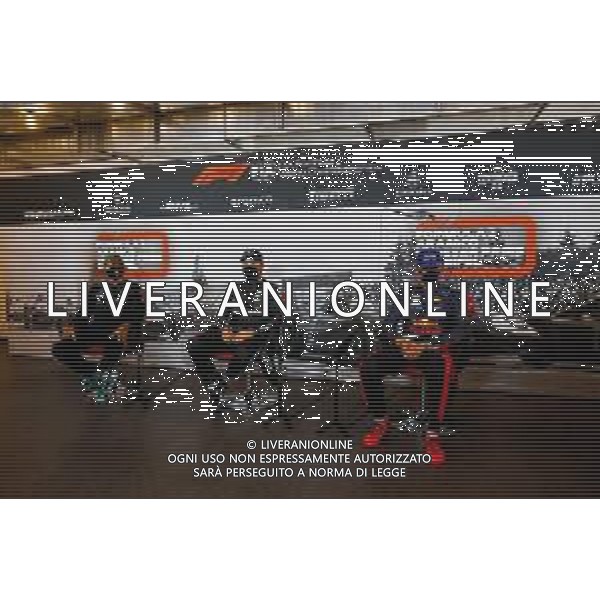 Formula 1 Aramco Grosser Preis Der Eifel 2020, Eifel Grand Prix - Saturday - Formula 1 Championship, 10 October 2020 Nurburgring, nurburg, germany, Italy Photo showing: HAMILTON Lewis (gbr), Mercedes AMG F1 GP W11 Hybrid EQ Power+, BOTTAS Valtteri (fin), Mercedes AMG F1 GP W11 Hybrid EQ Power+, VERSTAPPEN Max (ned), Aston Martin Red Bull Racing Honda RB16, portrait, post-qualifying press conference @LM/DPPI/DPPI/Antonin Vincent / AGENZIA ALDO LIVERANI SAS - ITALY ONLY EDITORIAL USE ONLY
