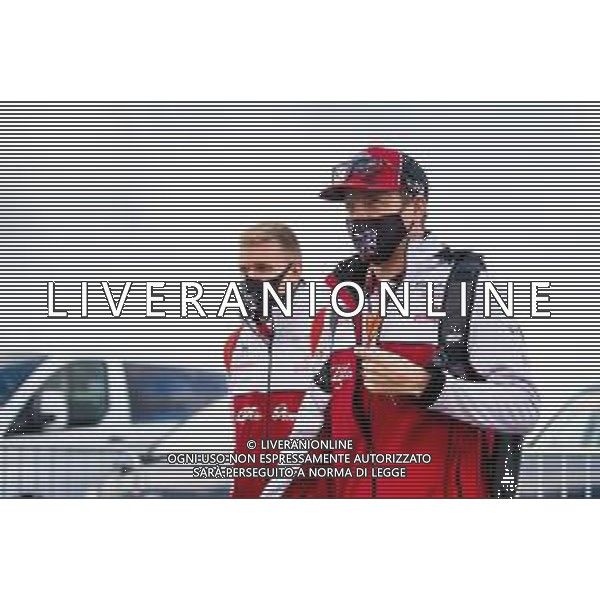 Formula 1 Aramco Grosser Preis Der Eifel 2020, Eifel Grand Prix - Saturday - Formula 1 Championship, 10 October 2020 Nurburgring, nurburg, germany, Italy Photo showing: RAIKKONEN Kimi (fin), Alfa Romeo Racing ORLEN C39, SCHUMACHER Mick (ger), Alfa Romeo Racing ORLEN C39, portrait @LM/DPPI/DPPI/Antonin Vincent / AGENZIA ALDO LIVERANI SAS - ITALY ONLY EDITORIAL USE ONLY