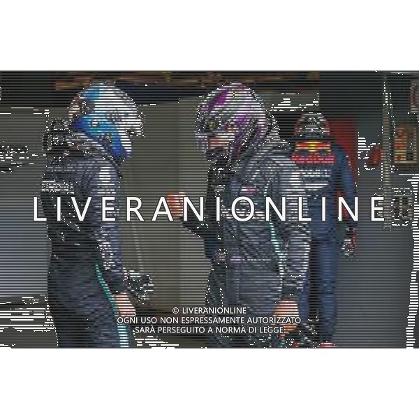Formula 1 Aramco Grosser Preis Der Eifel 2020, Eifel Grand Prix - Saturday - Formula 1 Championship, 10 October 2020 Nurburgring, nurburg, germany, Italy Photo showing: BOTTAS Valtteri (fin), Mercedes AMG F1 GP W11 Hybrid EQ Power+, HAMILTON Lewis (gbr), Mercedes AMG F1 GP W11 Hybrid EQ Power+, portrait @LM/DPPI/DPPI/Antonin Vincent / AGENZIA ALDO LIVERANI SAS - ITALY ONLY EDITORIAL USE ONLY