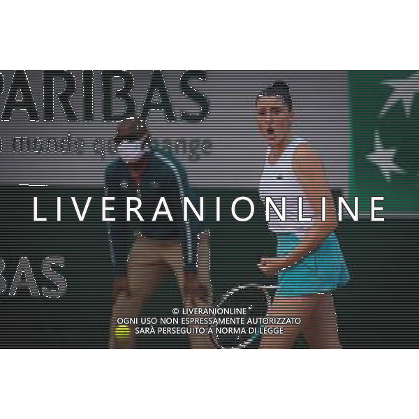 Roland Garros 2020, Grand Slam tournament - Juniors final - Tennis Internationals, 10 October 2020 Roland Garros stadium, paris, france, Italy Photo showing: Elsa Jacquemot of France in action against Alina Charaeva of Russia @LM/DPPI/DPPI/Rob Prange AG ALDO LIVERANI SAS