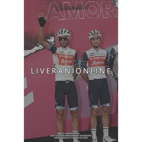 11-10-2020 Giro D\'italia; Tappa 09 San Salvo - Roccaraso Aremogna; 2020, Trek - Segafredo; Nibali, Vincenzo; Ciccone, Giulio; San Salvo; ©SIROTTI / AGENZIA ALDO LIVERANI SAS