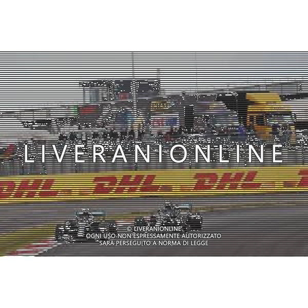 Lewis Hamilton (GBR) Mercedes AMG F1 W11 takes the lead of the race from team mate Valtteri Bottas (FIN) Mercedes AMG F1 W11. 11.10.2020. Formula 1 World Championship, Rd 11, Eifel Grand Prix, Nurbugring, Germany, Race Day. - www.xpbimages.com, EMail: requests@xpbimages.com © Copyright: Batchelor / XPB Images/ AGENZIA ALDO LIVERANI SAS - ITALY ONLY EDITORIAL USE ONLY