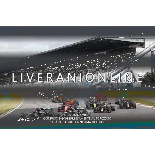 Formula 1 Aramco Grosser Preis Der Eifel 2020, Eifel Grand Prix - Sunday - Formula 1 Championship, 11 October 2020 Nurburgring, nurburg, germany, Italy Photo showing: Start of the race, 44 HAMILTON Lewis (gbr), Mercedes AMG F1 GP W11 Hybrid EQ Power+, 77 BOTTAS Valtteri (fin), Mercedes AMG F1 GP W11 Hybrid EQ Power+, action @LM/DPPI/DPPI/Antonin Vincent / AGENZIA ALDO LIVERANI SAS - ITALY ONLY EDITORIAL USE ONLY
