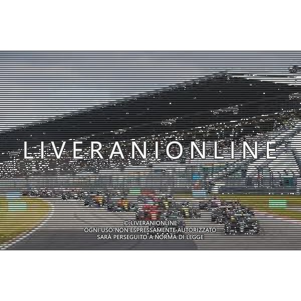 Formula 1 Aramco Grosser Preis Der Eifel 2020, Eifel Grand Prix - Sunday - Formula 1 Championship, 11 October 2020 Nurburgring, nurburg, germany, Italy Photo showing: Start of the race, 44 HAMILTON Lewis (gbr), Mercedes AMG F1 GP W11 Hybrid EQ Power+, 77 BOTTAS Valtteri (fin), Mercedes AMG F1 GP W11 Hybrid EQ Power+, action @LM/DPPI/DPPI/Antonin Vincent / AGENZIA ALDO LIVERANI SAS - ITALY ONLY EDITORIAL USE ONLY