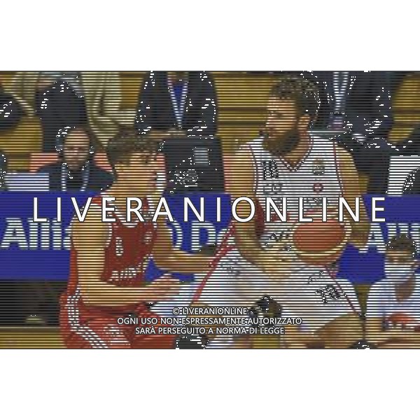 Basket Allianz Pallacanestro Trieste vs A|X Armani Exchange Milano - Campionato di Basket Serie A 2020/2021, 11 ottobre 2020 Trieste, Italia Nella foto: Luigi Datome (Milano) contrastato da Tommaso Laquintana (Trieste) @LM/Franco Debernardi AG ALDO LIVERANI SAS
