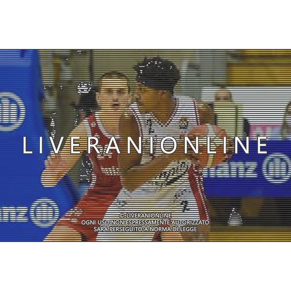 Basket Allianz Pallacanestro Trieste vs A|X Armani Exchange Milano - Campionato di Basket Serie A 2020/2021, 11 ottobre 2020 Trieste, Italia Nella foto: Vincent Leday (Milano) contrastato da Andrejs Grazulis (Trieste) @LM/Franco Debernardi AG ALDO LIVERANI SAS