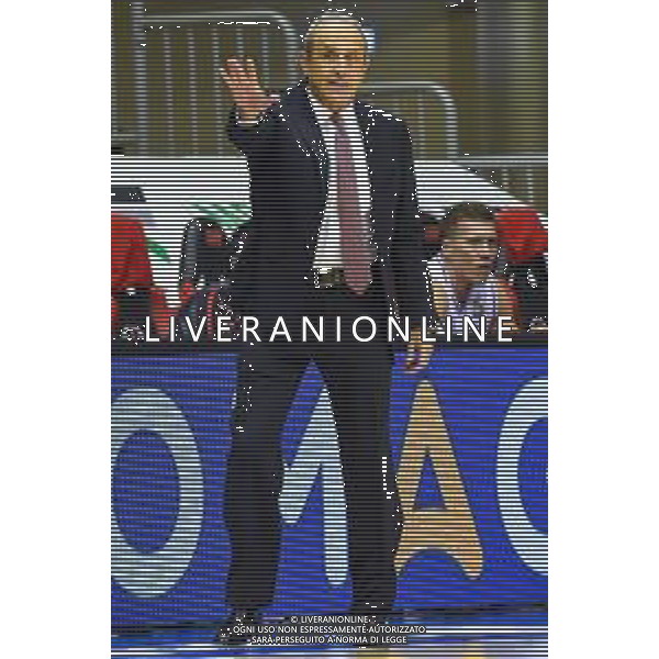 Basket Allianz Pallacanestro Trieste vs A|X Armani Exchange Milano - Campionato di Basket Serie A 2020/2021, 11 ottobre 2020 Trieste, Italia Nella foto: Ettore Messina, allenatore di Milano gesticola dalla panchina @LM/Franco Debernardi AG ALDO LIVERANI SAS