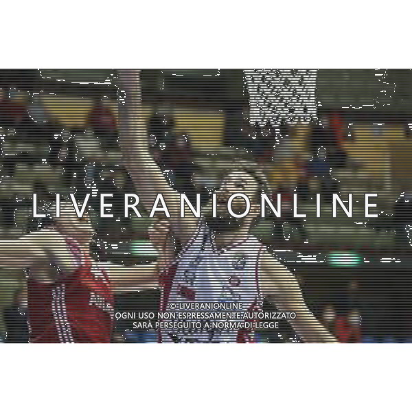 Basket Allianz Pallacanestro Trieste vs A|X Armani Exchange Milano - Campionato di Basket Serie A 2020/2021, 11 ottobre 2020 Trieste, Italia Nella foto: Contrasto sotto canestro tra Davide Alviti (Allianz Pallacanestro Trieste) e Luigi Datome (A|X Armani Exchange Milano) @LM/Luca Tedeschi AG ALDO LIVERANI SAS