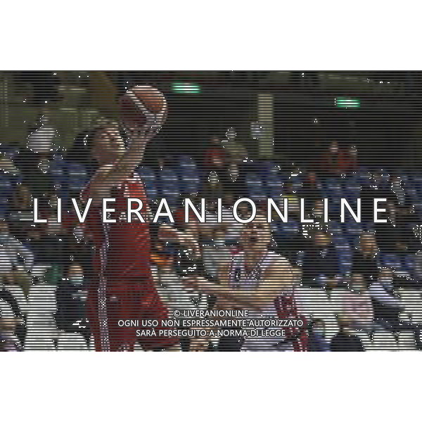 Basket Allianz Pallacanestro Trieste vs A|X Armani Exchange Milano - Campionato di Basket Serie A 2020/2021, 11 ottobre 2020 Trieste, Italia Nella foto: Juan M. Fernandez (Allianz Pallacanestro Trieste) con coraggio a canestro @LM/Luca Tedeschi AG ALDO LIVERANI SAS