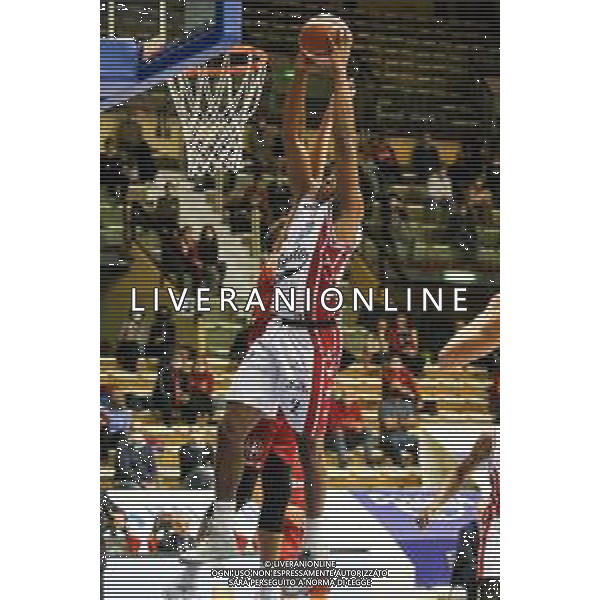 Basket Allianz Pallacanestro Trieste vs A|X Armani Exchange Milano - Campionato di Basket Serie A 2020/2021, 11 ottobre 2020 Trieste, Italia Nella foto: Zach Leday (A|X Armani Exchange Milano) in schiacciata @LM/Luca Tedeschi AG ALDO LIVERANI SAS