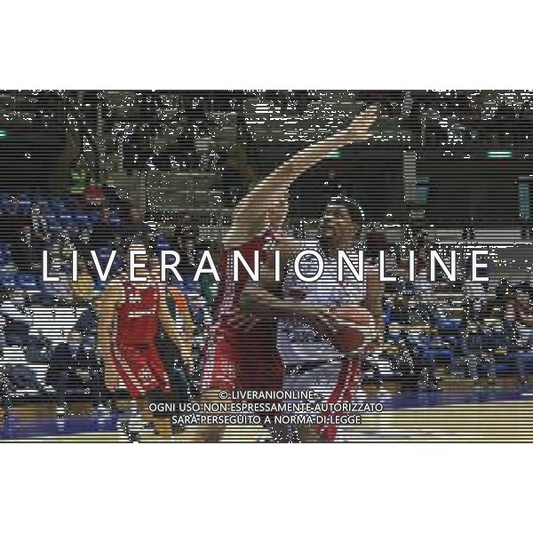 Basket Allianz Pallacanestro Trieste vs A|X Armani Exchange Milano - Campionato di Basket Serie A 2020/2021, 11 ottobre 2020 Trieste, Italia Nella foto: Kyle Hines (A|X Armani Exchange Milano) contrastato da Andrejs Grazulis (Allianz Pallacanestro Trieste) @LM/Luca Tedeschi AG ALDO LIVERANI SAS