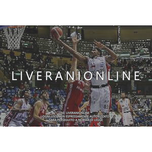 Basket Allianz Pallacanestro Trieste vs A|X Armani Exchange Milano - Campionato di Basket Serie A 2020/2021, 11 ottobre 2020 Trieste, Italia Nella foto: Kyle Hines (A|X Armani Exchange Milano) contrastato da Andrejs Grazulis (Allianz Pallacanestro Trieste) @LM/Luca Tedeschi AG ALDO LIVERANI SAS