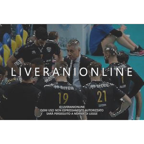 NBV Verona vs Sir Safety Conad Perugia - Campionato di Volley Superlega Serie A 2020/2021, 11 ottobre 2020 Verona, Italia Nella foto: Radostin Stoytchev - Head Coach - NBV Verona durante un time-out. @LM/Roberto Tommasini AG ALDO LIVERANI SAS