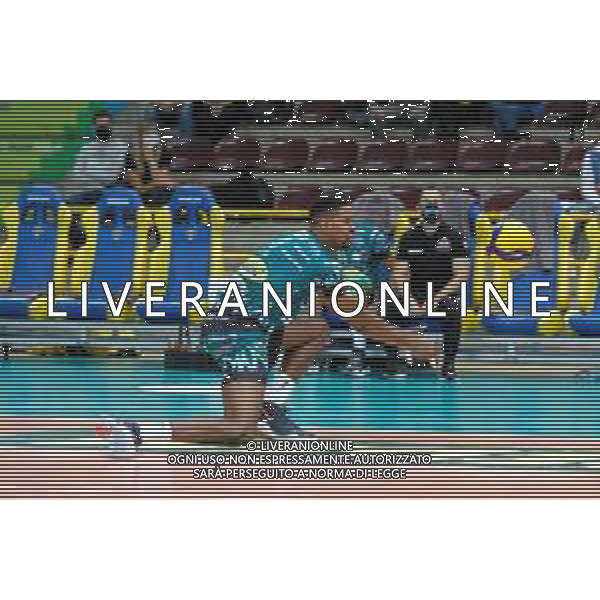 NBV Verona vs Sir Safety Conad Perugia - Campionato di Volley Superlega Serie A 2020/2021, 11 ottobre 2020 Verona, Italia Nella foto: Ricezione di Wilfredo Leon Venero - Sir Safety Conad Perugia @LM/Roberto Tommasini AG ALDO LIVERANI SAS