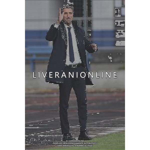 Massimo Sala vice allenatore Pro Patria in panchina al posto dell’allenatore Ivan Javorcic Pro Patria vs Pistoiese Campionato Serie C - 4° giornata Busto Arsizio (VA) 11–10-2020 Stadio Carlo Speroni foto Roberto Garavaglia - agenzia Aldo Liverani sas