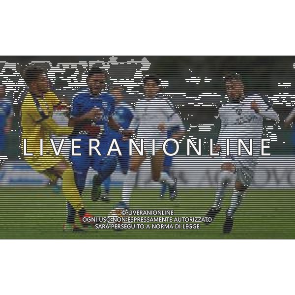 Paganese vs Cavese - Campionato di Calcio Serie C - Lega Pro 2020/2021, 11 ottobre 2020 Pagani, Italia Nella foto: Il fallo dell\'espulsione di Alessandro D\'Andrea (12) Cavese 1919 su Giuseppe Guadagni (26) Paganese Calcio 1926 @LM/Andrea D¬¥Amico AG ALDO LIVERANI SAS