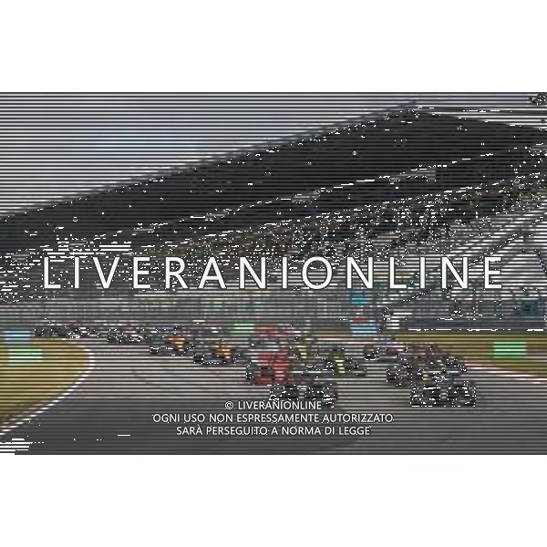 Formula 1 Aramco Grosser Preis Der Eifel 2020, Eifel Grand Prix - Sunday - Formula 1 Championship, 11 October 2020 Nurburgring, nurburg, germany, Italy Photo showing: start of the race, depart, 44 HAMILTON Lewis (gbr), Mercedes AMG F1 GP W11 Hybrid EQ Power+, 77 BOTTAS Valtteri (fin), Mercedes AMG F1 GP W11 Hybrid EQ Power+, action @LM/DPPI/DPPI/Antonin Vincent AG ALDO LIVERANI SAS