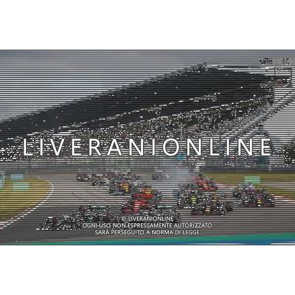 Formula 1 Aramco Grosser Preis Der Eifel 2020, Eifel Grand Prix - Sunday - Formula 1 Championship, 11 October 2020 Nurburgring, nurburg, germany, Italy Photo showing: 44 HAMILTON Lewis (gbr), Mercedes AMG F1 GP W11 Hybrid EQ Power+, 77 BOTTAS Valtteri (fin), Mercedes AMG F1 GP W11 Hybrid EQ Power+, 33 VERSTAPPEN Max (nld), Aston Martin Red Bull Racing Honda RB16, action start of the race, depart, @LM/DPPI/DPPI/Antonin Vincent AG ALDO LIVERANI SAS