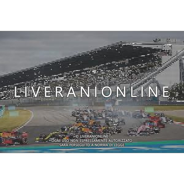 Formula 1 Aramco Grosser Preis Der Eifel 2020, Eifel Grand Prix - Sunday - Formula 1 Championship, 11 October 2020 Nurburgring, nurburg, germany, Italy Photo showing: start of the race, depart, 33 VERSTAPPEN Max (nld), Aston Martin Red Bull Racing Honda RB16, 03 RICCIARDO Daniel (aus), Renault F1 Team RS20, action @LM/DPPI/DPPI/Antonin Vincent AG ALDO LIVERANI SAS