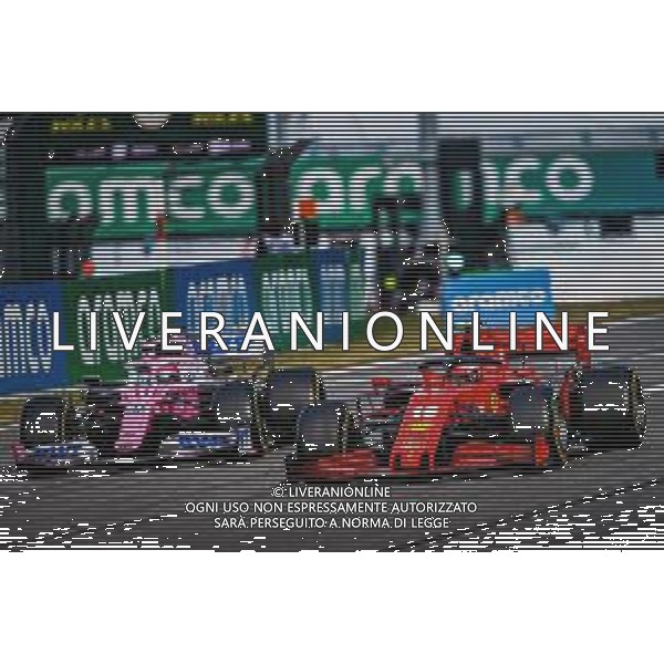 Formula 1 Aramco Grosser Preis Der Eifel 2020, Eifel Grand Prix - Sunday - Formula 1 Championship, 11 October 2020 Nurburgring, nurburg, germany, Italy Photo showing: 16 LECLERC Charles (mco), Scuderia Ferrari SF1000, 11 PEREZ Sergio (mex), Racing Point F1 RP20, action @LM/DPPI/DPPI/Antonin Vincent AG ALDO LIVERANI SAS