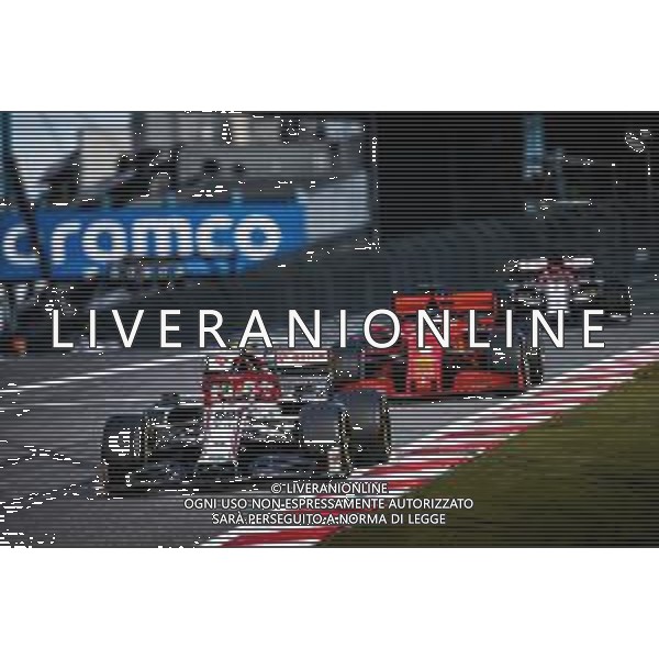 Formula 1 Aramco Grosser Preis Der Eifel 2020, Eifel Grand Prix - Sunday - Formula 1 Championship, 11 October 2020 Nurburgring, nurburg, germany, Italy Photo showing: 99 GIOVINAZZI Antonio (ita), Alfa Romeo Racing ORLEN C39, 05 VETTEL Sebastian (ger), Scuderia Ferrari SF1000, action @LM/DPPI/DPPI/Antonin Vincent AG ALDO LIVERANI SAS