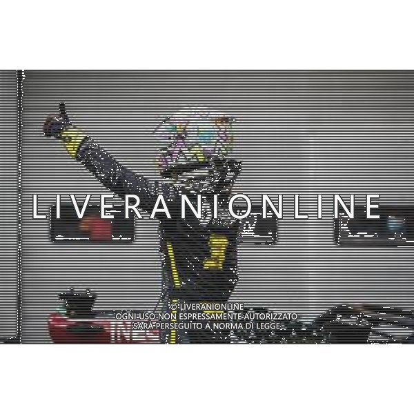Formula 1 Aramco Grosser Preis Der Eifel 2020, Eifel Grand Prix - Sunday - Formula 1 Championship, 11 October 2020 Nurburgring, nurburg, germany, Italy Photo showing: RICCIARDO Daniel (aus), Renault F1 Team RS20, portrait celebrating his podium @LM/DPPI/DPPI/Antonin Vincent AG ALDO LIVERANI SAS